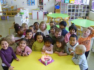 Group of children in a primary school in Paris