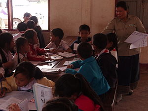 Teacher in a small town in southern Laos