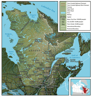The Quebec territory.